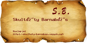 Skultéty Barnabás névjegykártya