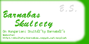 barnabas skultety business card